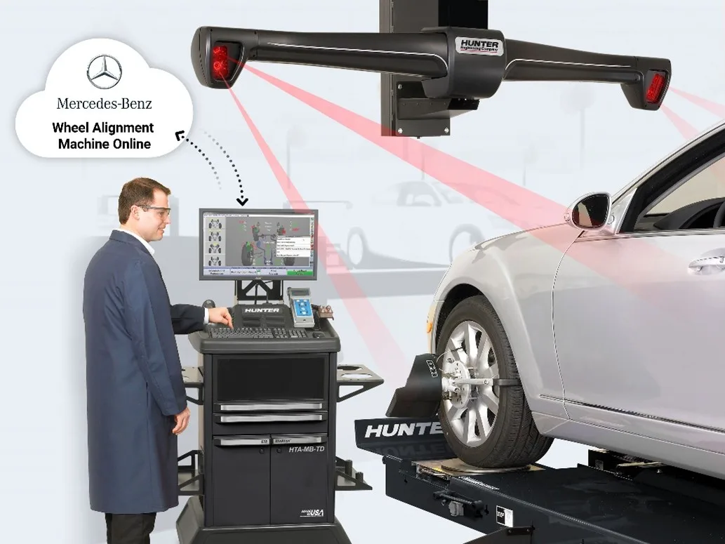 Hunter Alignment Systems Approved for Mercedes-Benz Wheel Alignment Machine Online Integration