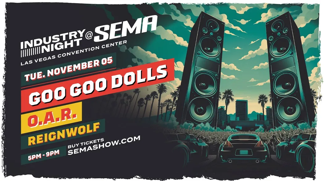 Inaugural Industry Night @ SEMA Featuring Goo Goo Dolls to Kick-Start 2024 SEMA Show
