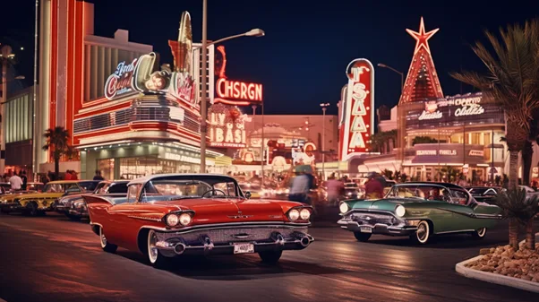 Classic Cars and Casinos: A Cultural Intersection in the 1950s-60s Las Vegas