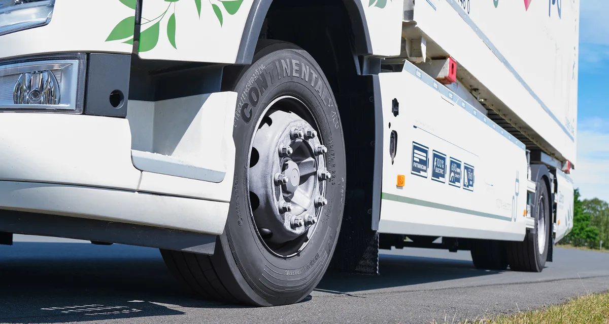 Continental Tire testing new tire prototypes for electric trucks at Contidrom