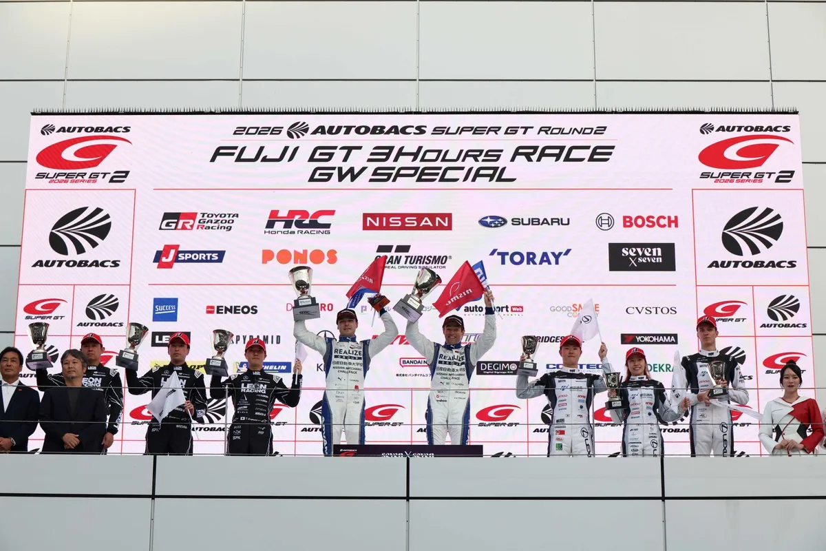 Car Running on Yokohama’s Global Flagship ADVAN Brand Tires Finishes 1st in GT300 Class at SUPER GT Round 2
