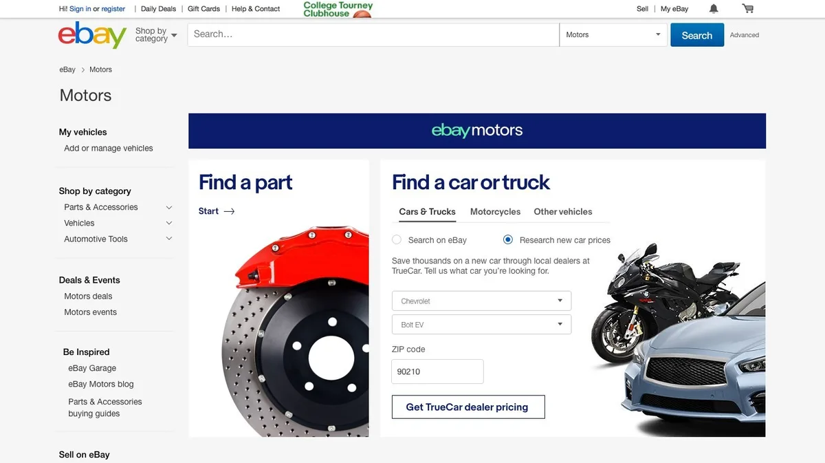 eBay motors introduces one-stop shop for auto needs