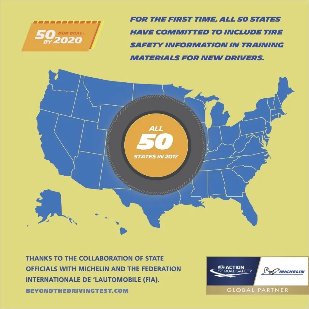Michelin, FIA Improve Tire-Safety Education For New Drivers In All 50 States (PRNewsfoto/Michelin North America, Inc.)
