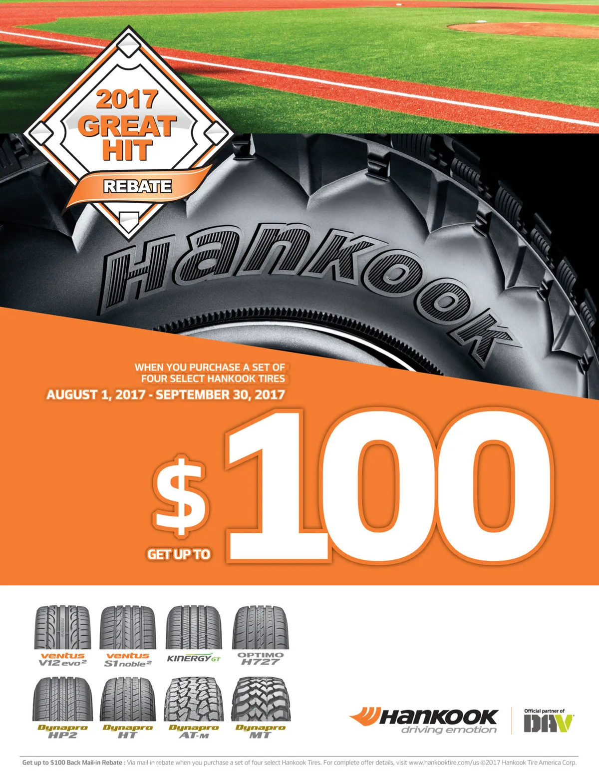 Hankook Tire unveils 2017 'Great Hit' Rebate promotion