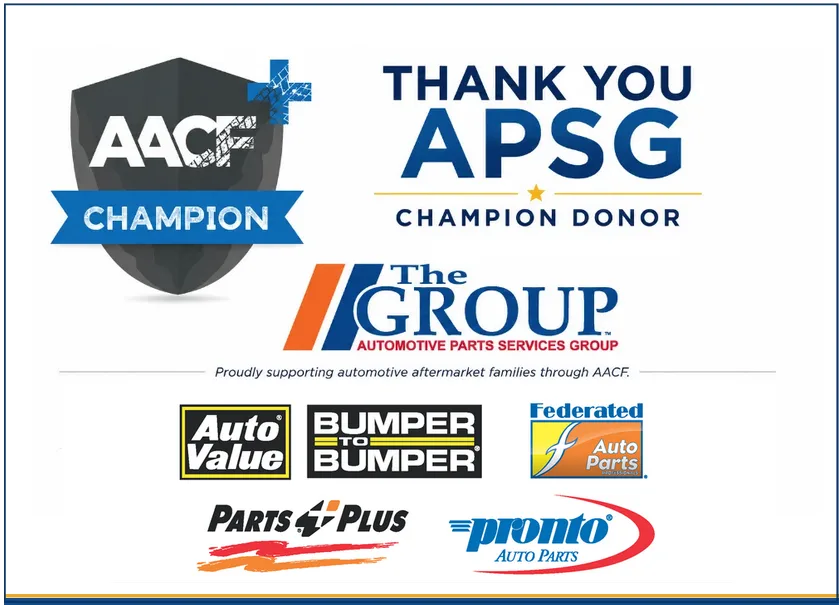 Automotive Aftermarket Charitable Foundation Recognizes APSG for Years of Champion-Level Support