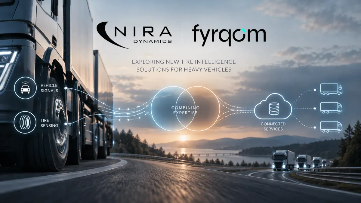 NIRA Dynamics and Fyrqom Explore New Tire Intelligence Solutions for Heavy Vehicles