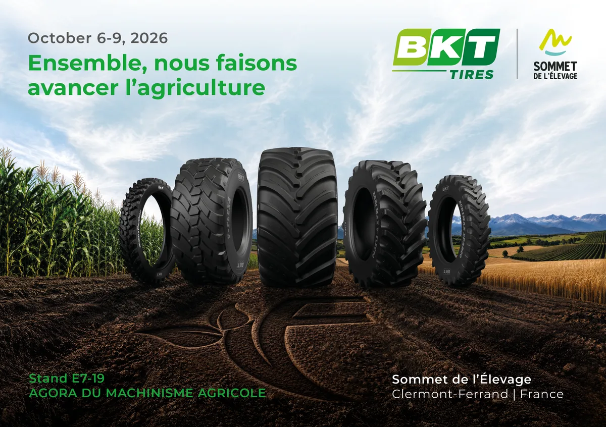 BKT Is Major Partner of the “Agora du Machinisme” at the Sommet de l’Élevage: The Gathering Dedicated to the Future of Agricultural Mechanization