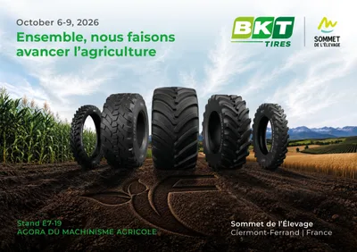 BKT Is Major Partner of the “Agora du Machinisme” at the Sommet de l’Élevage: The Gathering Dedicated to the Future of Agricultural Mechanization